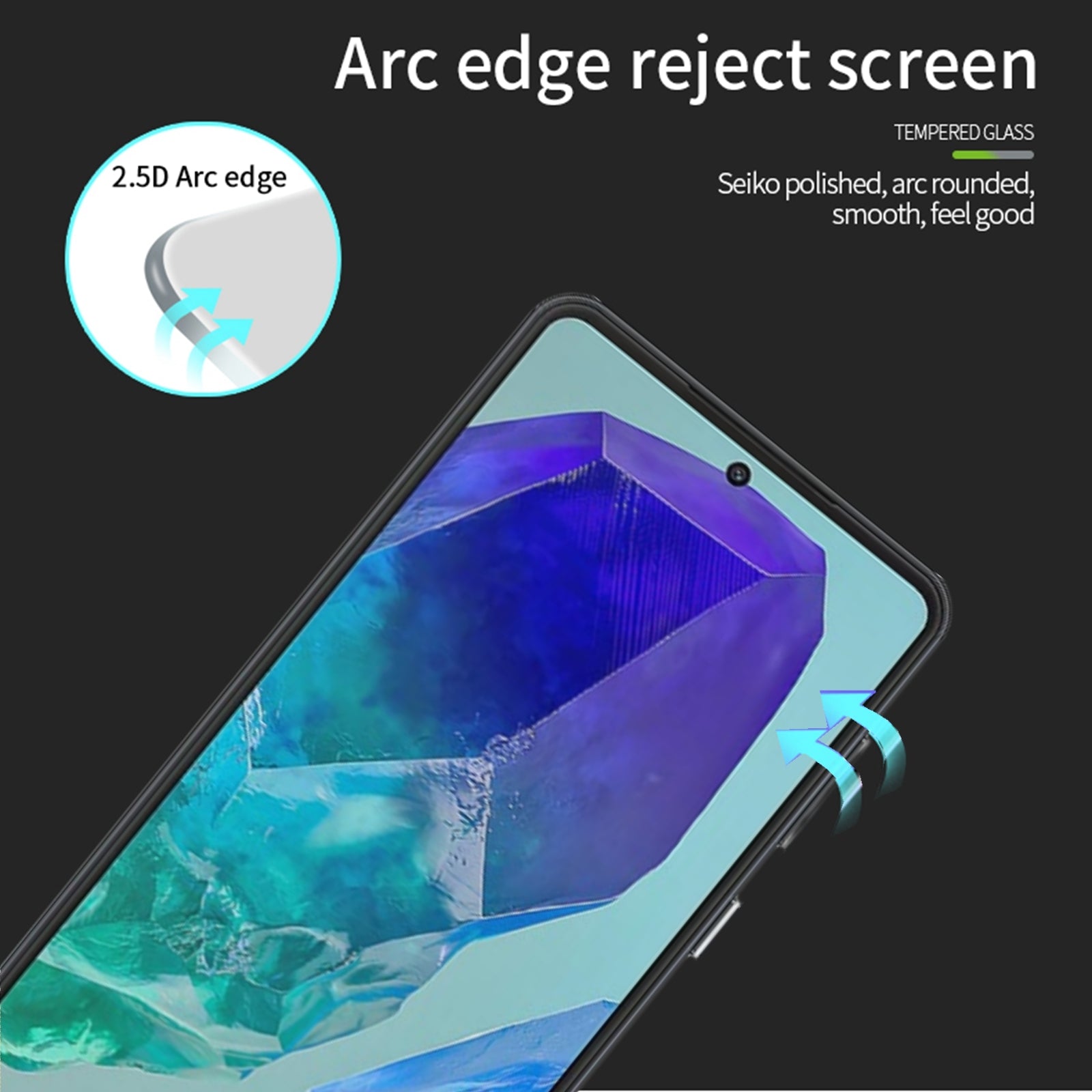 MOFI JK Series-1 for Samsung Galaxy M55 5G Full Screen Protector High Aluminum-silicon Glass 2.5D Film MOFI JK Series-1 for Samsung Galaxy M55 5G Full Screen Protector High Aluminum-silicon Glass 2.5D Film
